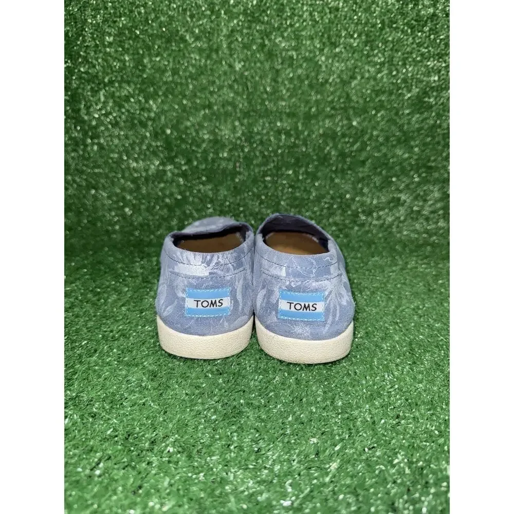 TOMS Womens Avalon Blue Floral Slip On Shoe Casual Comfy Low Top Sneakers Size 7